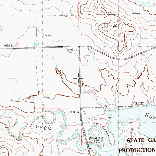 Topographic Map of Sorum School, SD