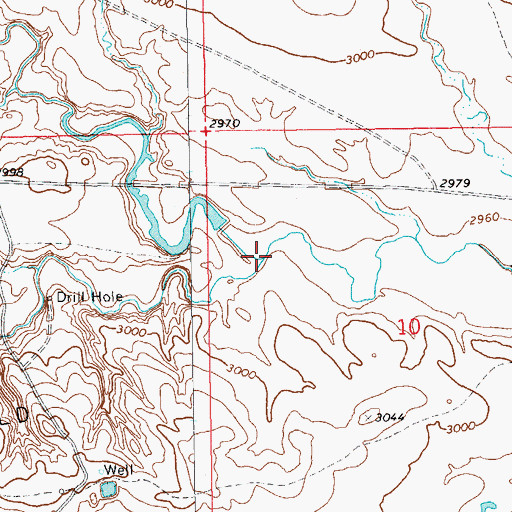 Topographic Map of South Bull Creek, SD