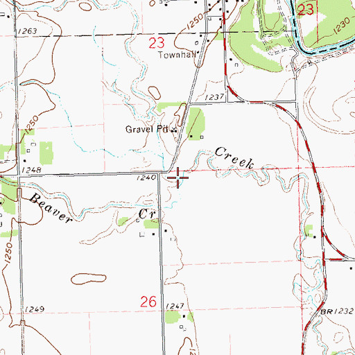 Topographic Map of South Beaver Creek, SD