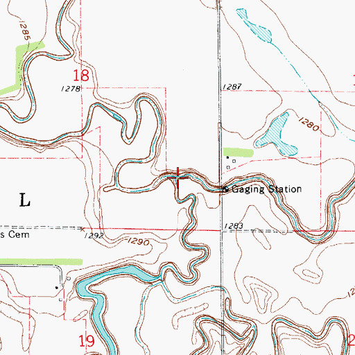 Topographic Map of South Fork Snake Creek, SD