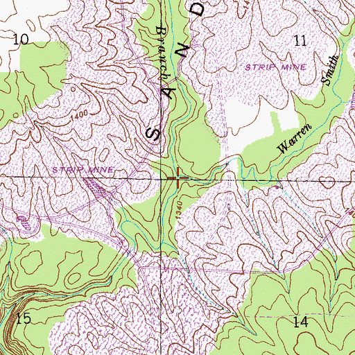 Topographic Map of Rocky Branch, AL