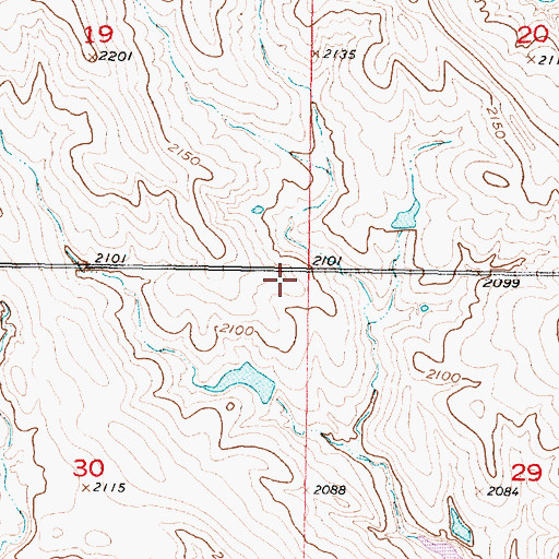 Topographic Map of South Liberty School, SD
