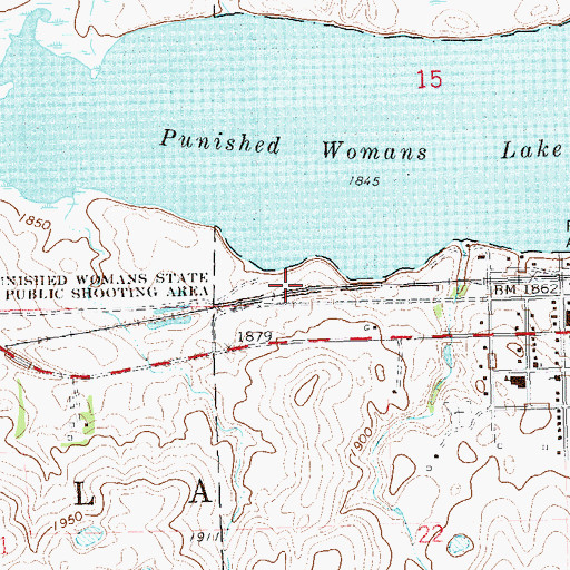 Topographic Map of South Punished Womans State Public Shooting Area, SD