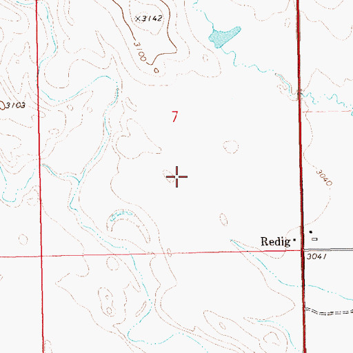 Topographic Map of South Sand Creek, SD