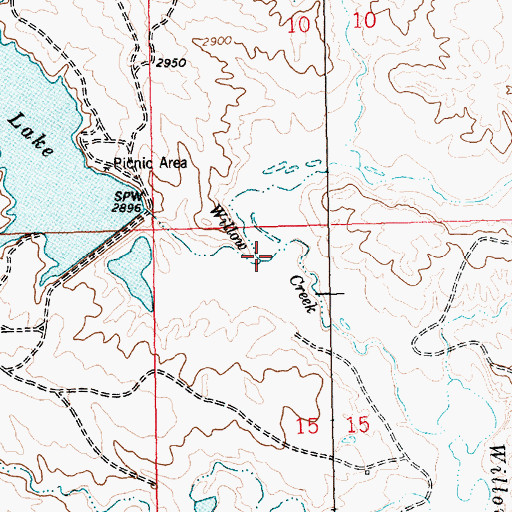 Topographic Map of South Willow Creek, SD