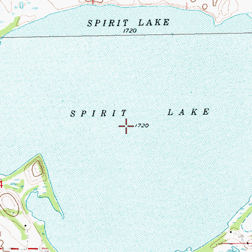 Topographic Map of Spirit Lake, SD