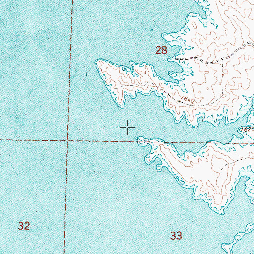 Topographic Map of Splits Creek, SD