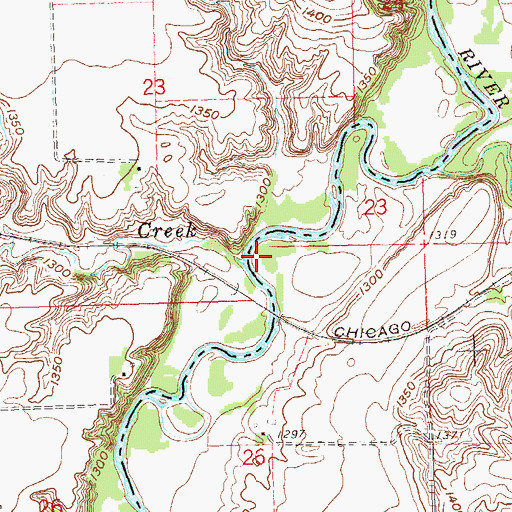 Topographic Map of Spring Creek, SD
