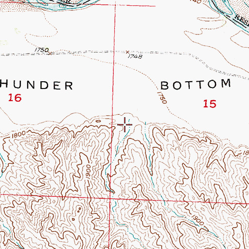 Topographic Map of Spring Draw, SD