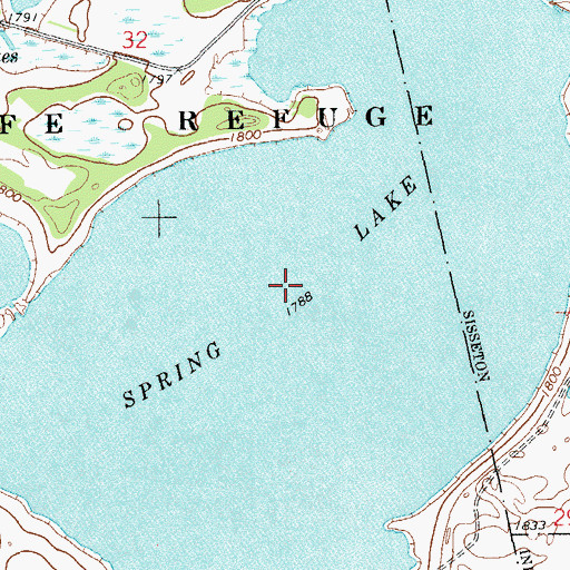Topographic Map of Spring Lake, SD