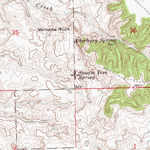 Topographic Map of Prairie Woman Spring, SD