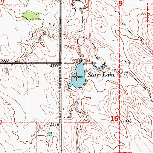 Topographic Map of Star Lake, SD