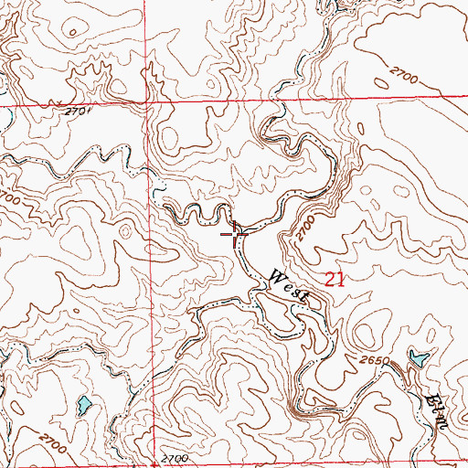 Topographic Map of Station Elm Creek, SD
