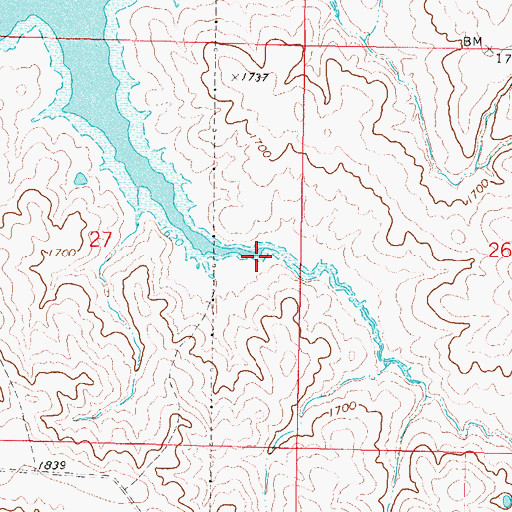 Topographic Map of Steamboat Creek, SD