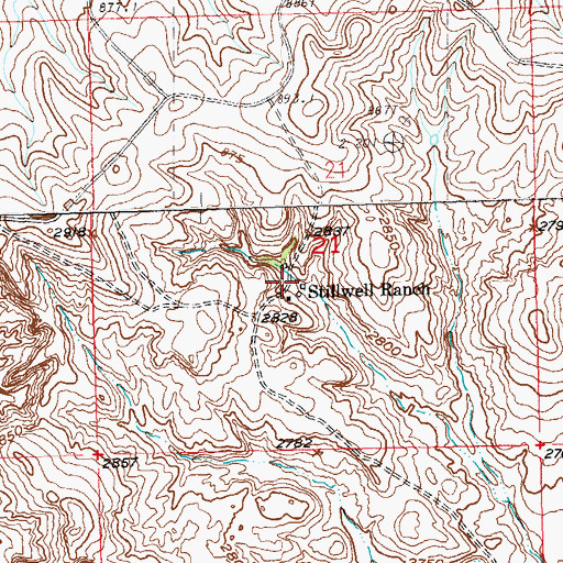 Topographic Map of Stillwell Ranch, SD