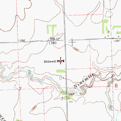 Topographic Map of Stilwell School, SD