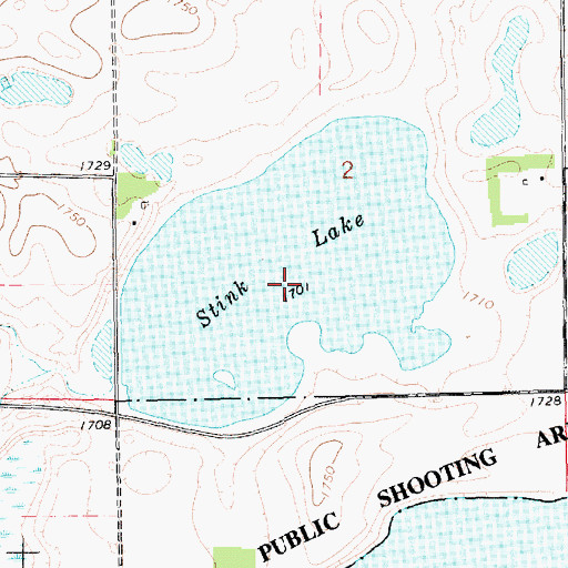 Topographic Map of Stink Lake, SD