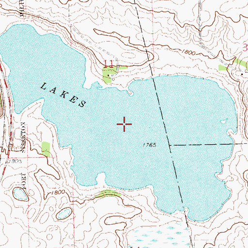 Topographic Map of Stink Lakes, SD