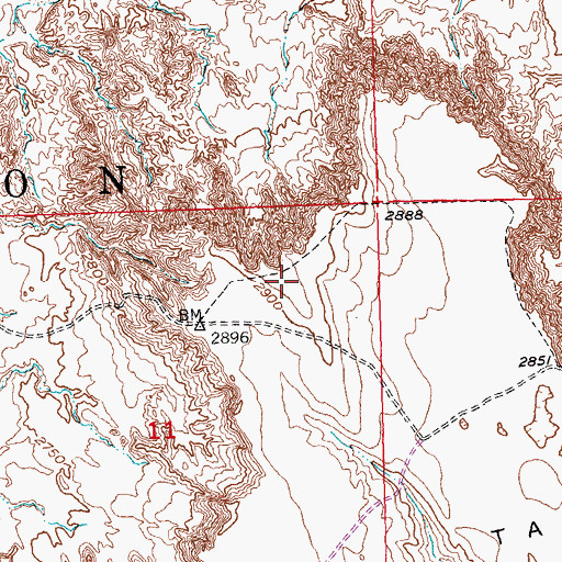 Topographic Map of Stirk Table, SD