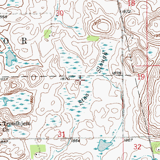 Topographic Map of Stoa Slough, SD