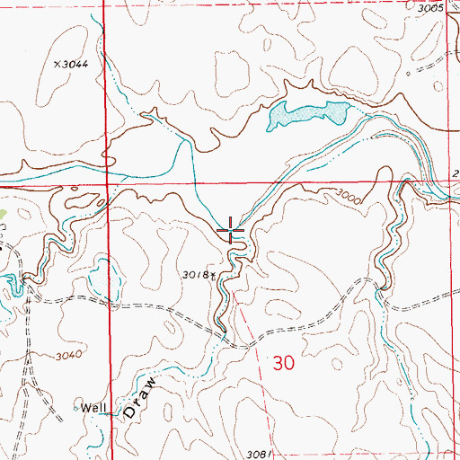 Topographic Map of Stockade Draw, SD