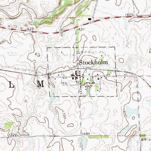 Topographic Map of Stockholm, SD