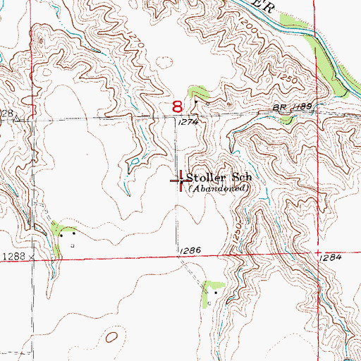 Topographic Map of Stoller School, SD