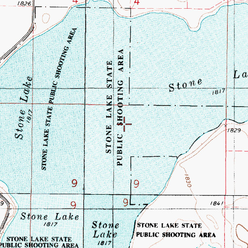 Topographic Map of Stone Lake, SD