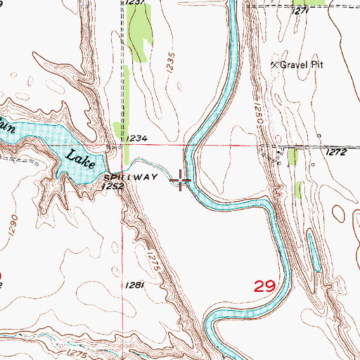 Topographic Map of Stony Run, SD