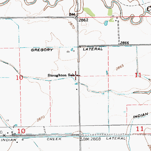 Topographic Map of Stoughton School, SD
