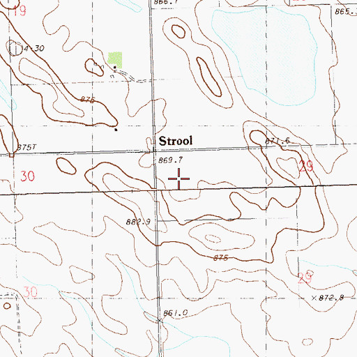 Topographic Map of Strool, SD