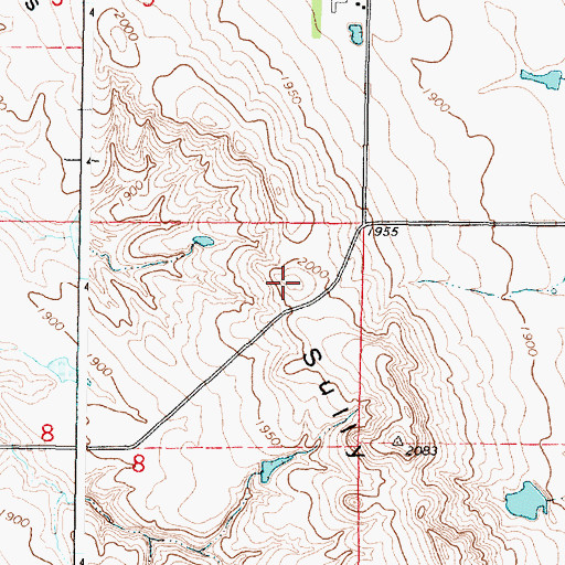 Topographic Map of Sully Buttes, SD