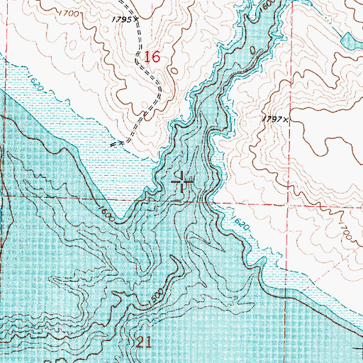 Topographic Map of Sully Creek, SD