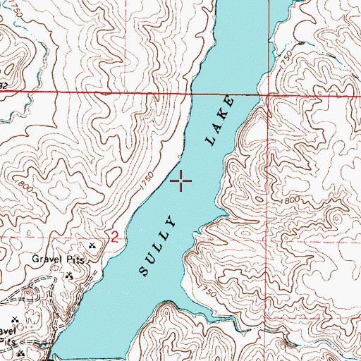 Topographic Map of Sully Lake, SD