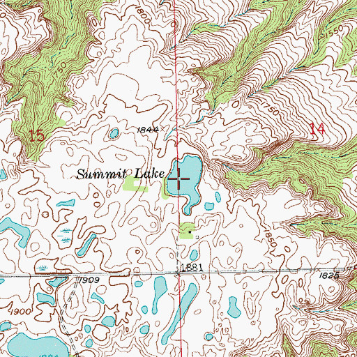 Topographic Map of Summit Lake, SD