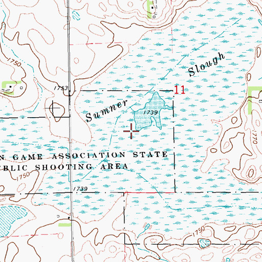 Topographic Map of Sumner Slough, SD