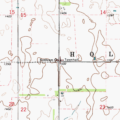 Topographic Map of Sunbeam Church, SD