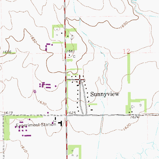 Topographic Map of Sunnyview, SD