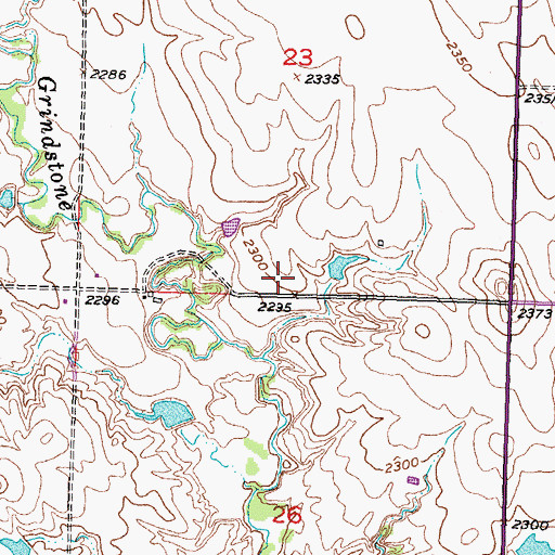 Topographic Map of Sunshine School, SD