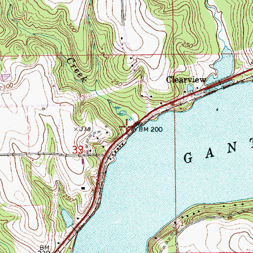 Topographic Map of Rocky Creek, AL