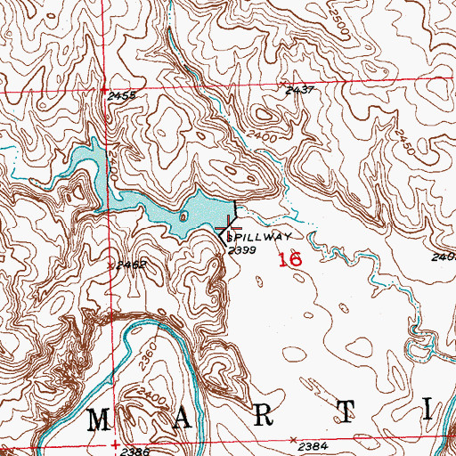 Topographic Map of Swan Draw, SD