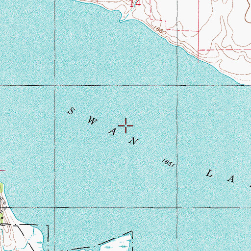 Topographic Map of Swan Lake, SD