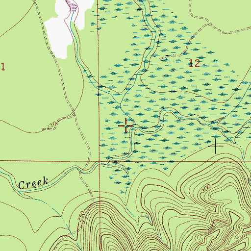 Topographic Map of Rocky Creek, AL