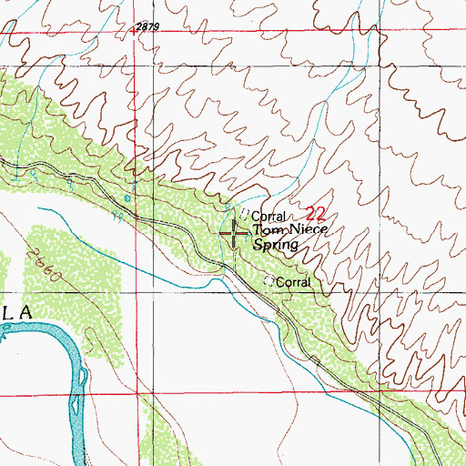 Topographic Map of Tom Niece Spring, AZ