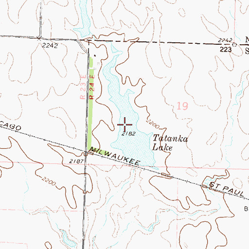 Topographic Map of Tatanka Lake, SD