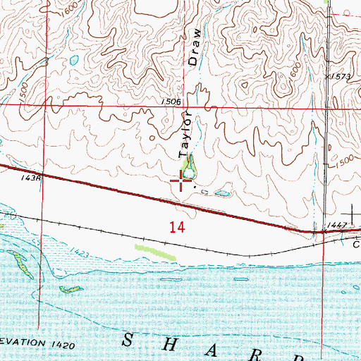 Topographic Map of Taylor Draw, SD