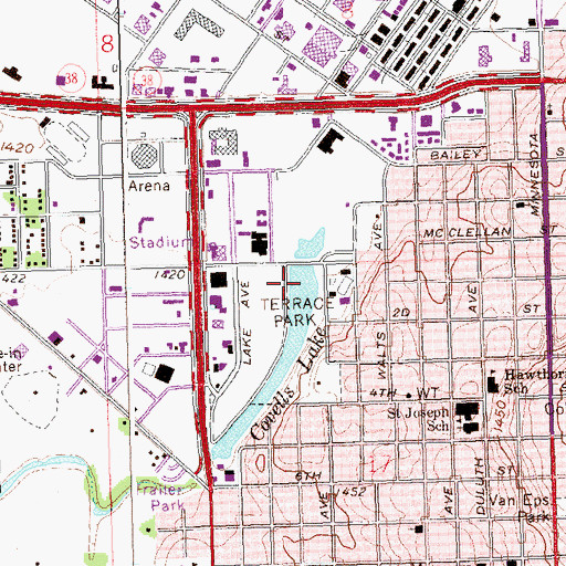 Topographic Map of Terrace Park, SD