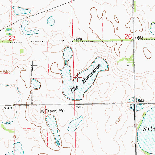 Topographic Map of The Horseshoe, SD