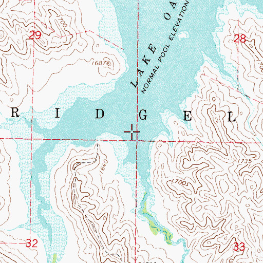 Topographic Map of Thompson Creek, SD
