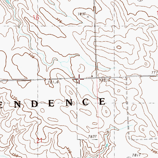 Topographic Map of Thompson School, SD